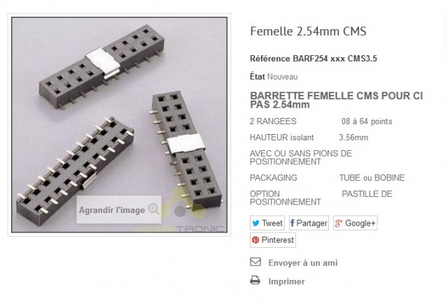 connecteur cms addistronic hauteur 3.56mm