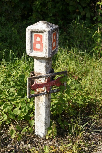 Point hectométrique NORD en béton.