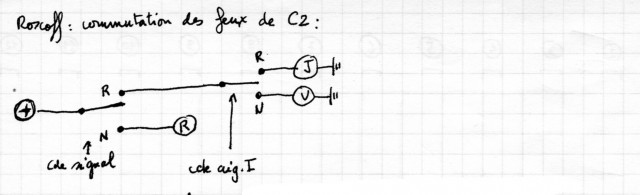 En cas de blanc clignotant, reporter les alimentations côté droit, comme sur le schéma précédent. Evidemment, affecter la masse au "moins" est tout à fait arbitraire.