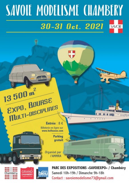 Affiche Savoie Modélisme AMMRA 30-31oct2021