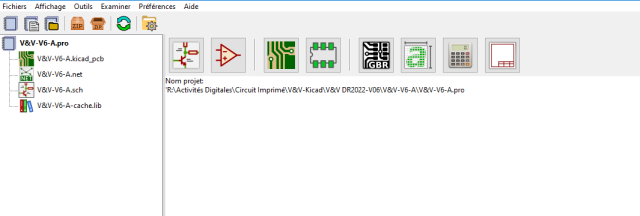 Ecran d'accueil de Kicad