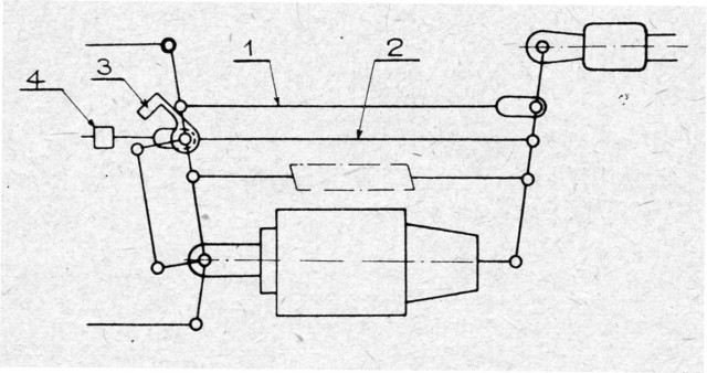 Position &quot;vide&quot; : effort transmis par la bielle 2