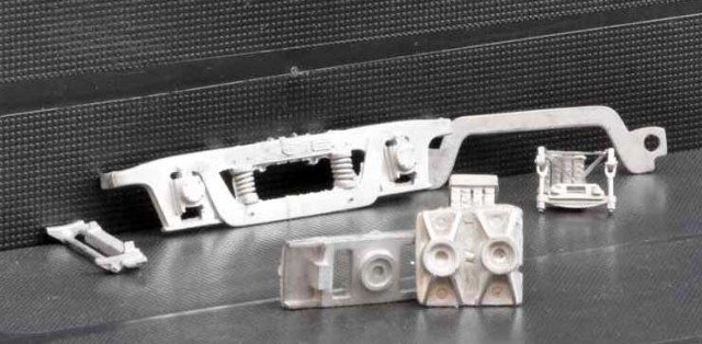 Pièces des bogies.