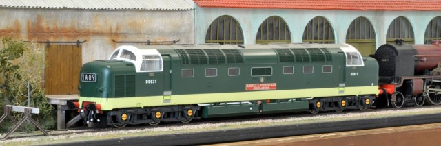 Pierre : Diesel DELTIC Class 55 des BR, qui assurèrent la traction des INTERCITES entre Londres (Kings Cross) et Edimbourg (Waverley) de la fin des années 1950 au milieu des années 1970. Ces machines sont les plus gros diesel ayant jamais existé en Grande Bretagne. Locomotive appelée elle aussi, (comme la 6107) « Argyll &amp; Sutherland Highlanders ». Modèle HELJAN, équipée en DIGITAL SONORE.
