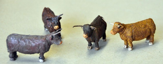 Highland Cattle, les vaches écossaises de chez DUNCAN MODELS.<br />Pour la petite histoire, il y a des éleveurs en Baie de Somme qui ont décidé d’élever ces animaux un peu rustiques !