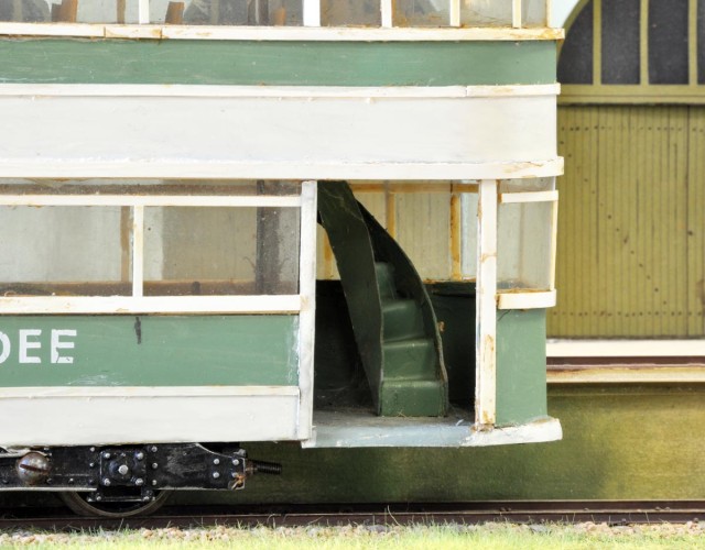 Original, un tram DUNDEE à impériale de construction maison, acheté en l’état sur un site d’enchères bien connu. Le modèle nécessitera une grosse remise en état.