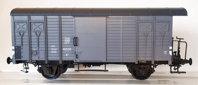 Le couvert SBB/CFF de type K3 à empattement de 5,00 m et charge utile 15 t fut construit de 1913 à 1950 en 4400 exemplaires.