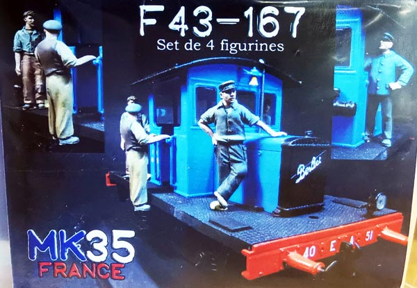 Sachet de personnages MK 35, vue de l'étiquette (à gauche) et du contenu (à droite). Achat via l'offre de MK35 pour le Cercle qui permettra d'équiper le Berliet pour lequel ils ont été étudiés.
