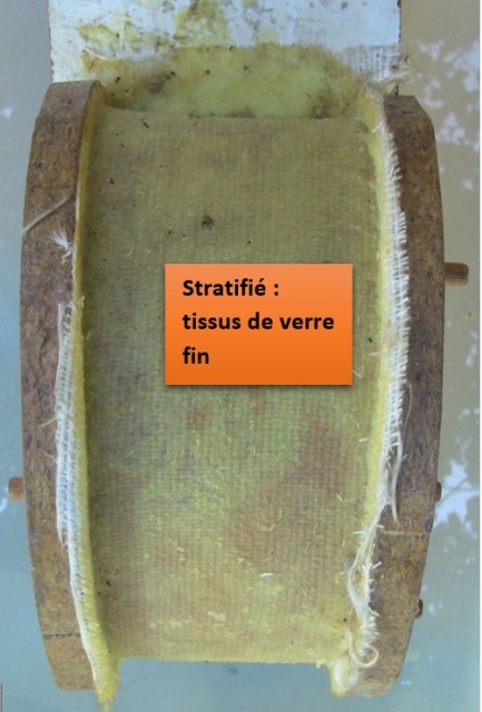 forme en bois avec 1 couche de stratifié fin