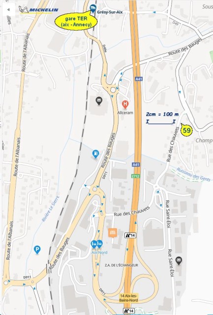 Grésy 73100, 59 rue des Chauvets, gare &amp; autoroute